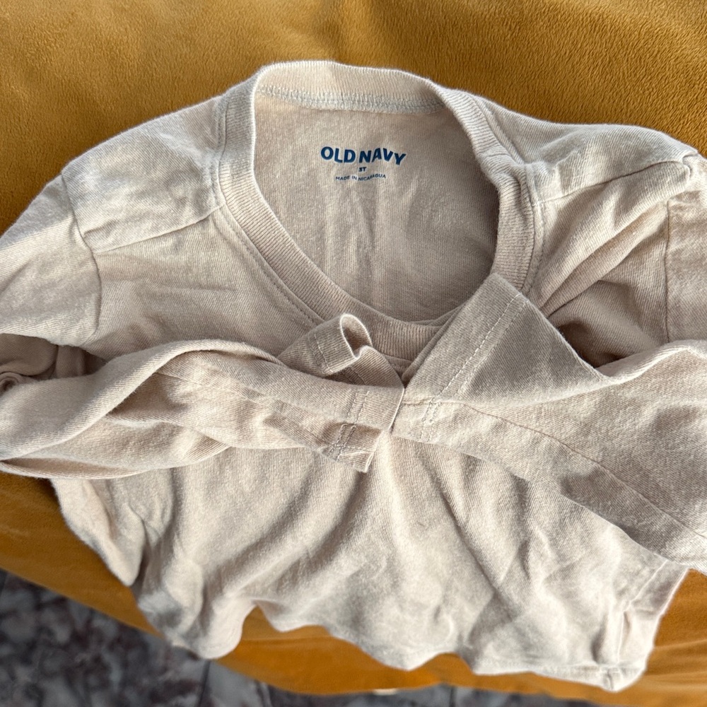 Old Navy Beige Long Sleeve Top